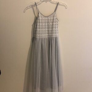 Ruby & Bloom Lace And Tulle Dress Grey, 16
